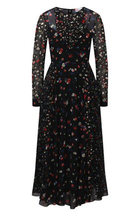 Женское платье REDVALENTINO черного цвета по цене 94650 руб., арт. WR3VAAM0/614 | Фото 1 Женское платье REDVALENTINO черного цвета, арт. WR3VAAM0/614 | Фото 1 (Материал подклада: Синтетический материал; Длина Ж (юбки, платья, шорты): Миди; Рукава: Длинные; Материал внешний: Синтетический материал; Стили: Романтичный; Случай: Повседневный; Женское Кросс-КТ: Платье-одежда)