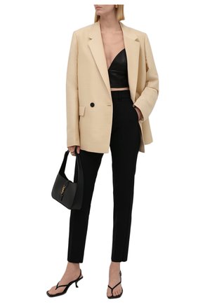Женские шерстяные брюки EMPORIO ARMANI черного цвета по цене 37700 руб., арт. 0NP08T/02002 | Фото 2 Женские шерстяные брюки EMPORIO ARMANI черного цвета, арт. 0NP08T/02002 | Фото 2