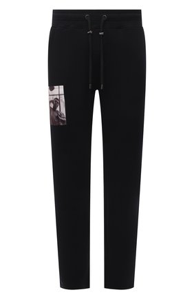Мужские хлопковые брюки LIMITATO черного цвета, арт. HIT/TRACK PANTS | Фото 1 (Материал внешний: Хлопок; Длина (брюки, джинсы): Стандартные; Случай: Повседневный; Стили: Спорт-шик)