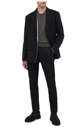 Мужские замшевые челси SANTONI темно-синего цвета по цене 52700 руб., арт. MGMG17701JK4ESLUU60 | Фото 2 Мужские замшевые челси SANTONI темно-синего цвета, арт. MGMG17701JK4ESLUU60 | Фото 2
