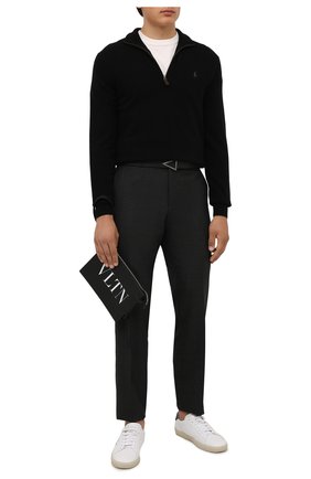 Мужской шерстяной джемпер POLO RALPH LAUREN черного цвета по цене 15550 руб., арт. 710723053 | Фото 2 Мужской шерстяной джемпер POLO RALPH LAUREN черного цвета, арт. 710723053 | Фото 2