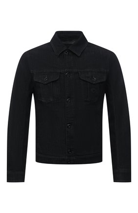 Мужская джинсовая куртка EMPORIO ARMANI черного цвета, арт. 8N1B95/1DV7Z | Фото 1 (Рукава: Длинные; Длина (верхняя одежда): Короткие; Материал внешний: Хлопок, Деним; Кросс-КТ: Куртка, Деним; Стили: Кэжуэл)