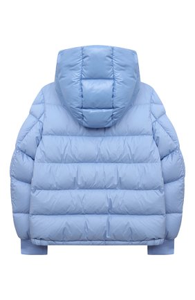 Детского пуховая куртка MONCLER голубого цвета по цене 59400 руб., арт. G2-954-1A52U-20-53333/12-14A | Фото 2 Детского пуховая куртка MONCLER голубого цвета, арт. G2-954-1A52U-20-53333/12-14A | Фото 2 (Материал внешний: Синтетический материал; Материал подклада: Синтетический материал; Рукава: Длинные; Мальчики Кросс-КТ: Пуховик-верхняя одежда; Материал утеплителя: Пух и перо; Кросс-КТ: Сезон: зима; Ростовка одежда: 12 лет | 152 см, 16 лет | 164 см)