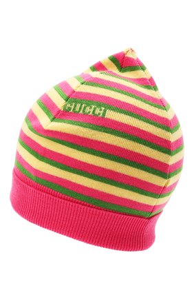 Детского шерстяная шапка GUCCI разноцветного цвета, арт. 660617/4K206 | Фото 2 (Материал: Шерсть, Текстиль)