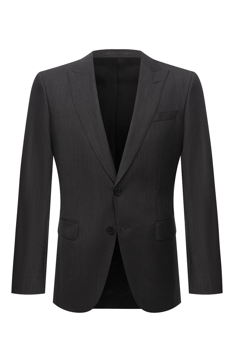 Пиджак из шерсти и шелка BOSS серого цвета