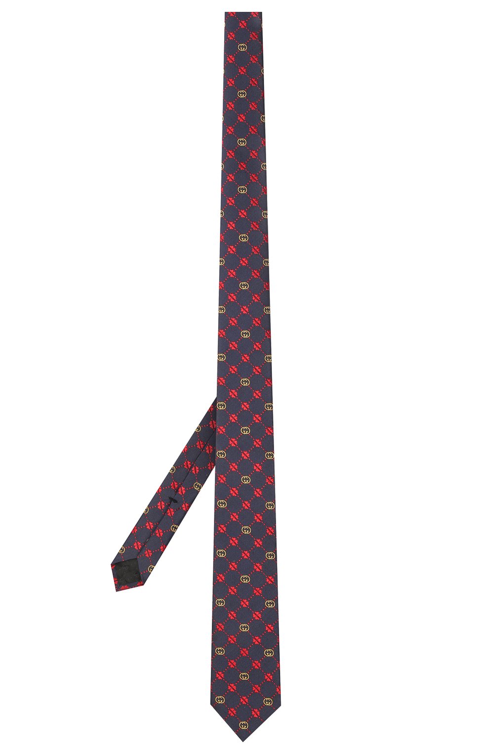 Детский шелковый галстук GUCCI темно-синего цвета по цене 10900 руб., арт. 664151/4K022 | Фото 2 Детский шелковый галстук GUCCI темно-синего цвета, арт. 664151/4K022 | Фото 2 (Материал: Текстиль, Шелк)