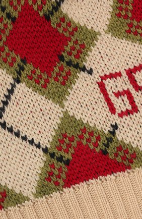 Детского шерстяная шапка GUCCI бежевого цвета по цене 12950 руб., арт. 660634/4K206 | Фото 3 Детского шерстяная шапка GUCCI бежевого цвета, арт. 660634/4K206 | Фото 3 (Материал: Шерсть)