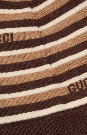 Детского шерстяная шапка GUCCI коричневого цвета по цене 11700 руб., арт. 660617/4K206 | Фото 3 Детского шерстяная шапка GUCCI коричневого цвета, арт. 660617/4K206 | Фото 3 (Материал: Шерсть)