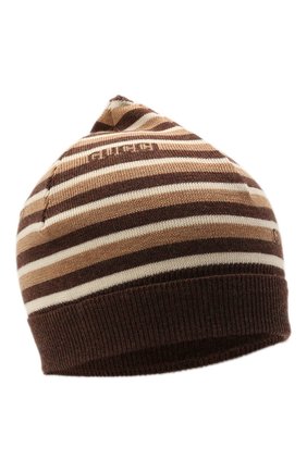 Детского шерстяная шапка GUCCI коричневого цвета, арт. 660617/4K206 | Фото 1 (Материал: Шерсть, Текстиль)