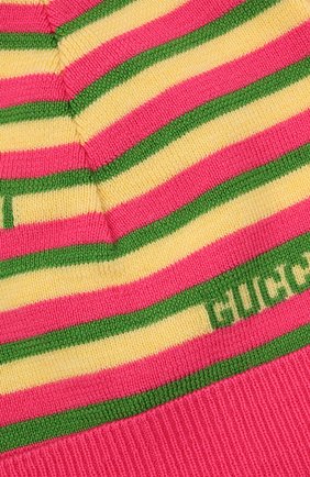 Детского шерстяная шапка GUCCI разноцветного цвета по цене 10800 руб., арт. 658497/3K206 | Фото 3 Детского шерстяная шапка GUCCI разноцветного цвета, арт. 658497/3K206 | Фото 3 (Материал: Текстиль, Шерсть)
