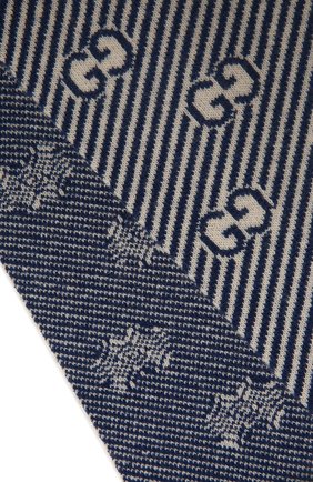 Детский шерстяной шарф GUCCI синего цвета по цене 22550 руб., арт. 653906/4K206 | Фото 2 Детский шерстяной шарф GUCCI синего цвета, арт. 653906/4K206 | Фото 2