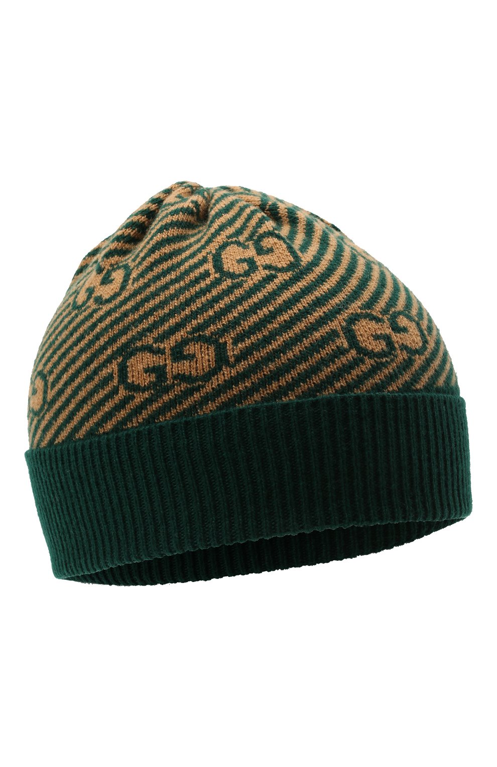 Детского шерстяная шапка GUCCI зеленого цвета, арт. 651707/3K206 | Фото 1 (Материал: Текстиль, Шерсть)