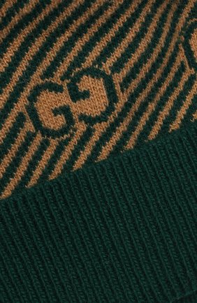Детского шерстяная шапка GUCCI зеленого цвета по цене 14500 руб., арт. 651707/3K206 | Фото 3 Детского шерстяная шапка GUCCI зеленого цвета, арт. 651707/3K206 | Фото 3 (Материал: Текстиль, Шерсть)