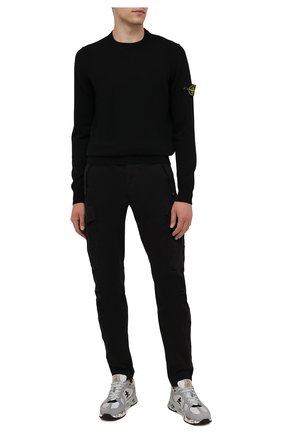 Мужской шерстяной джемпер STONE ISLAND черного цвета по цене 24350 руб., арт. 7515526C4 | Фото 2 Мужской шерстяной джемпер STONE ISLAND черного цвета, арт. 7515526C4 | Фото 2