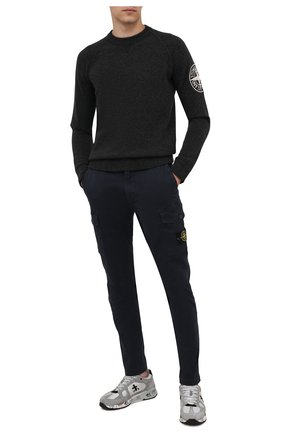 Мужской шерстяной свитер STONE ISLAND темно-серого цвета по цене 35800 руб., арт. 7515514B7 | Фото 2 Мужской шерстяной свитер STONE ISLAND темно-серого цвета, арт. 7515514B7 | Фото 2