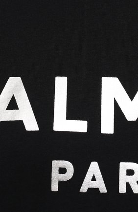 Мужская хлопковая футболка BALMAIN черного цвета, арт. WH1EF000/B121 | Фото 5 (Рукава: Короткие; Длина (для топов): Стандартные; Стили: Гранж; Принт: С принтом; Материал внешний: Хлопок)