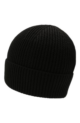 Мужская шапка MARCELO BURLON черного цвета, арт. CMLC007F21KNI001 | Фото 2 (Материал: Шерсть, Текстиль, Синтетический материал; Кросс-КТ: Трикотаж)