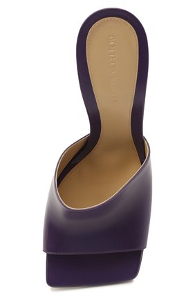 Женские кожаные мюли the stretch BOTTEGA VENETA фиолетового цвета, арт. 610538/VBSF0 | Фото 6 (Каблук высота: Высокий; Материал внешний: Кожа; Материал внутренний: Натуральная кожа; Каблук тип: Шпилька; Подошва: Плоская)