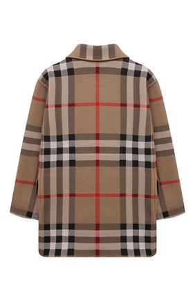 Детское пальто BURBERRY темно-бежевого цвета по цене 63800 руб., арт. 8042959 | Фото 2 Детское пальто BURBERRY темно-бежевого цвета, арт. 8042959 | Фото 2
