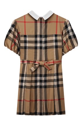 Детское хлопковое платье BURBERRY темно-бежевого цвета по цене 31900 руб., арт. 8040965 | Фото 2 Детское хлопковое платье BURBERRY темно-бежевого цвета, арт. 8040965 | Фото 2