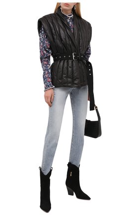 Женские замшевые ботильоны SANTONI черного цвета по цене 66300 руб., арт. WT0P59670HI3TLCPN01 | Фото 2 Женские замшевые ботильоны SANTONI черного цвета, арт. WT0P59670HI3TLCPN01 | Фото 2 (Материал внутренний: Натуральная кожа; Подошва: Плоская; Каблук тип: Устойчивый; Каблук высота: Высокий; Материал внешний: Замша, Кожа; Материал утеплителя: Без утеплителя)