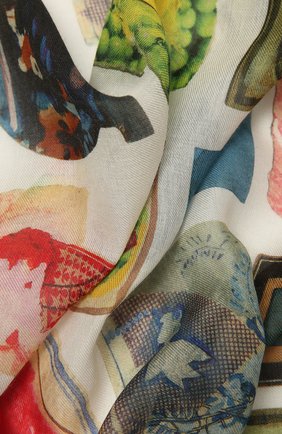 Женский платок LOEWE разноцветного цвета, арт. F811487X12 | Фото 2 (Материал: Текстиль; Принт: С принтом)