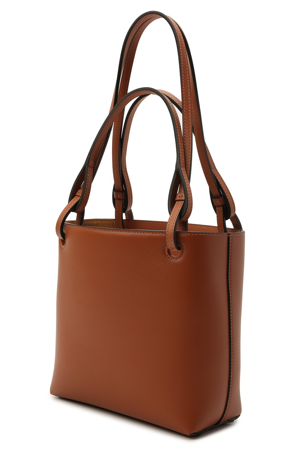 Женский сумка-тоут square LOEWE светло-коричневого цвета, арт. A711T81X02 | Фото 3 (Сумки-технические: Сумки-шопперы; Материал: Натуральная кожа; Размер: small)
