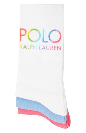 Женские комплект из трех пар носков POLO RALPH LAUREN разноцветного цвета по цене 2605 руб., арт. 455843975 | Фото 1 Женские комплект из трех пар носков POLO RALPH LAUREN разноцветного цвета, арт. 455843975 | Фото 1