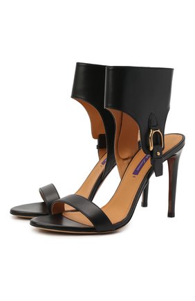 Женские кожаные босоножки stirrup kerstin RALPH LAUREN черного цвета по цене 69600 руб., арт. 800850289 | Фото 1 Женские кожаные босоножки stirrup kerstin RALPH LAUREN черного цвета, арт. 800850289 | Фото 1