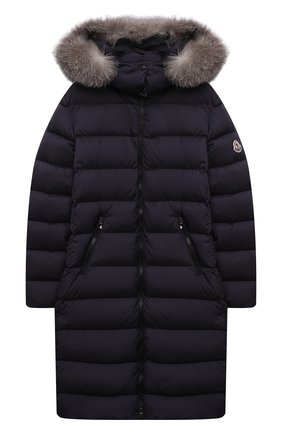 Детское пуховое пальто abelle MONCLER ENFANT темно-синего цвета по цене 85500 руб., арт. G2-954-1C520-12-68352/12-14A | Фото 1 Детское пуховое пальто abelle MONCLER ENFANT темно-синего цвета, арт. G2-954-1C520-12-68352/12-14A | Фото 1 (Рукава: Длинные; Материал подклада: Синтетический материал; Материал внешний: Синтетический материал; Девочки Кросс-КТ: Пуховик-верхняя одежда; Длина (верхняя одежда): Длинные; Материал утеплителя: Пух и перо; Кросс-КТ: Сезон: зима; Ростовка одежда: 12 лет | 152 см, 16 лет | 164 см)