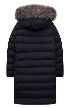 Детское пуховое пальто abelle MONCLER ENFANT темно-синего цвета по цене 85500 руб., арт. G2-954-1C520-12-68352/12-14A | Фото 2 Детское пуховое пальто abelle MONCLER ENFANT темно-синего цвета, арт. G2-954-1C520-12-68352/12-14A | Фото 2 (Рукава: Длинные; Материал подклада: Синтетический материал; Материал внешний: Синтетический материал; Девочки Кросс-КТ: Пуховик-верхняя одежда; Длина (верхняя одежда): Длинные; Материал утеплителя: Пух и перо; Кросс-КТ: Сезон: зима; Ростовка одежда: 12 лет | 152 см, 16 лет | 164 см)