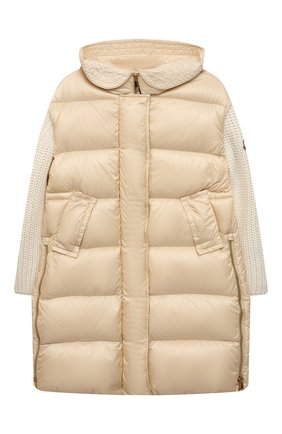 Детское пуховик katife MONCLER ENFANT светло-бежевого цвета по цене 75100 руб., арт. G2-954-1C534-10-53048/4-6A | Фото 1 Детское пуховик katife MONCLER ENFANT светло-бежевого цвета, арт. G2-954-1C534-10-53048/4-6A | Фото 1 (Рукава: Длинные; Материал подклада: Синтетический материал; Материал внешний: Синтетический материал; Материал утеплителя: Пух и перо; Длина (верхняя одежда): Длинные; Девочки Кросс-КТ: Пуховик-верхняя одежда; Кросс-КТ: Сезон: зима; Ростовка одежда: 4 года | 104 см, 5 лет | 110 см, 6 лет | 116 см)