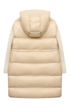 Детское пуховик katife MONCLER ENFANT светло-бежевого цвета по цене 75100 руб., арт. G2-954-1C534-10-53048/4-6A | Фото 2 Детское пуховик katife MONCLER ENFANT светло-бежевого цвета, арт. G2-954-1C534-10-53048/4-6A | Фото 2 (Рукава: Длинные; Материал подклада: Синтетический материал; Материал внешний: Синтетический материал; Материал утеплителя: Пух и перо; Длина (верхняя одежда): Длинные; Девочки Кросс-КТ: Пуховик-верхняя одежда; Кросс-КТ: Сезон: зима; Ростовка одежда: 4 года | 104 см, 5 лет | 110 см, 6 лет | 116 см)