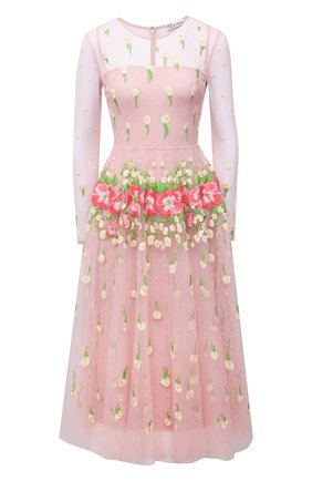 Женское платье REDVALENTINO светло-розового цвета по цене 109000 руб., арт. WR3VA19J/635 | Фото 1 Женское платье REDVALENTINO светло-розового цвета, арт. WR3VA19J/635 | Фото 1 (Материал внешний: Синтетический материал; Рукава: Длинные; Длина Ж (юбки, платья, шорты): Миди; Материал подклада: Синтетический материал; Стили: Романтичный; Женское Кросс-КТ: Платье-одежда; Случай: Вечерний)