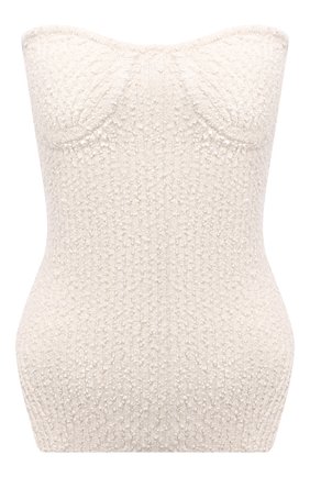 Женский топ-бюстье HELMUT LANG кремвого цвета по цене 29750 руб., арт. L04HW706 | Фото 1 Женский топ-бюстье HELMUT LANG кремвого цвета, арт. L04HW706 | Фото 1