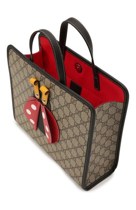 Детская сумка GUCCI бежевого цвета по цене 57100 руб., арт. 664083/20QBN | Фото 3 Детская сумка GUCCI бежевого цвета, арт. 664083/20QBN | Фото 3 (Материал: Экокожа)
