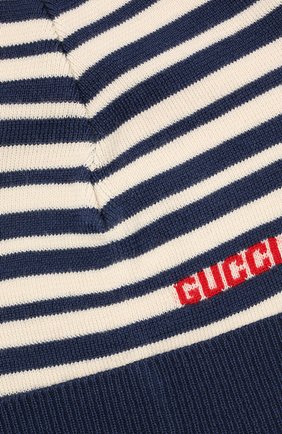 Детского шерстяная шапка GUCCI синего цвета по цене 11700 руб., арт. 660617/4K206 | Фото 3 Детского шерстяная шапка GUCCI синего цвета, арт. 660617/4K206 | Фото 3 (Материал: Шерсть)