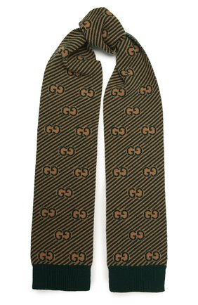 Детский шерстяной шарф GUCCI зеленого цвета по цене 17000 руб., арт. 653906/4K206 | Фото 1 Детский шерстяной шарф GUCCI зеленого цвета, арт. 653906/4K206 | Фото 1 (Материал: Шерсть, Текстиль)