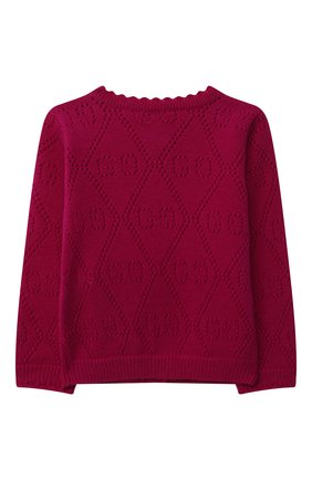 Детский шерстяной кардиган GUCCI фуксия цвета по цене 27100 руб., арт. 642843/XKBXP | Фото 2 Детский шерстяной кардиган GUCCI фуксия цвета, арт. 642843/XKBXP | Фото 2 (Материал внешний: Шерсть; Рукава: Длинные; Ростовка одежда: 12 мес | 80 см, 0 - 3 мес | 50 - 60 см, 3 мес | 62 см, 9 мес | 74 см)