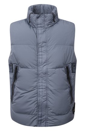 Мужской пуховый жилет STONE ISLAND серо-голубого цвета по цене 49950 руб., арт. 7515G0123 | Фото 1 Мужской пуховый жилет STONE ISLAND серо-голубого цвета, арт. 7515G0123 | Фото 1