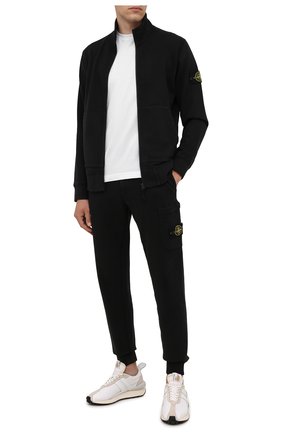 Мужской хлопковая толстовка STONE ISLAND черного цвета по цене 23150 руб., арт. 751566120 | Фото 2 Мужской хлопковая толстовка STONE ISLAND черного цвета, арт. 751566120 | Фото 2
