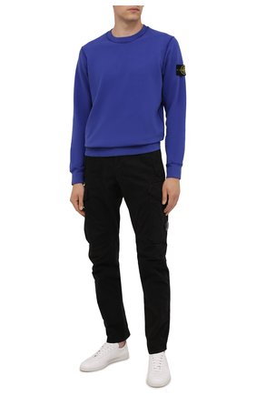Мужской хлопковый свитшот STONE ISLAND синего цвета по цене 19500 руб., арт. 751563020 | Фото 2 Мужской хлопковый свитшот STONE ISLAND синего цвета, арт. 751563020 | Фото 2