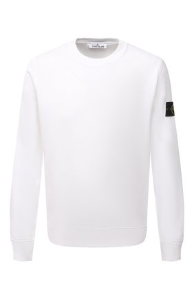 Мужской хлопковый свитшот STONE ISLAND белого цвета по цене 19500 руб., арт. 751563020 | Фото 1 Мужской хлопковый свитшот STONE ISLAND белого цвета, арт. 751563020 | Фото 1