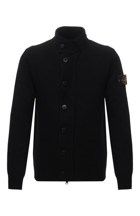 Мужской шерстяной кардиган STONE ISLAND черного цвета по цене 34850 руб., арт. 7515547A3 | Фото 1 Мужской шерстяной кардиган STONE ISLAND черного цвета, арт. 7515547A3 | Фото 1