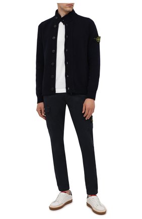 Мужской шерстяной кардиган STONE ISLAND темно-синего цвета по цене 34850 руб., арт. 7515547A3 | Фото 2 Мужской шерстяной кардиган STONE ISLAND темно-синего цвета, арт. 7515547A3 | Фото 2