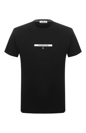 Мужская хлопковая футболка STONE ISLAND черного цвета по цене 10950 руб., арт. 75152NS84 | Фото 1 Мужская хлопковая футболка STONE ISLAND черного цвета, арт. 75152NS84 | Фото 1