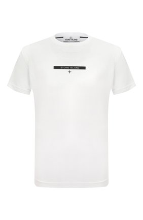 Мужская хлопковая футболка STONE ISLAND белого цвета по цене 10950 руб., арт. 75152NS84 | Фото 1 Мужская хлопковая футболка STONE ISLAND белого цвета, арт. 75152NS84 | Фото 1