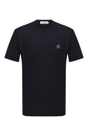 Мужская хлопковая футболка STONE ISLAND черного цвета, арт. 751524113 | Фото 1 (Рукава: Короткие; Длина (для топов): Стандартные; Материал внешний: Хлопок; Принт: Без принта; Стили: Кэжуэл)