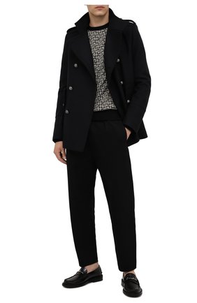 Мужской шерстяной бушлат BALMAIN темно-синего цвета по цене 196500 руб., арт. WH1UC030/W115 | Фото 2 Мужской шерстяной бушлат BALMAIN темно-синего цвета, арт. WH1UC030/W115 | Фото 2