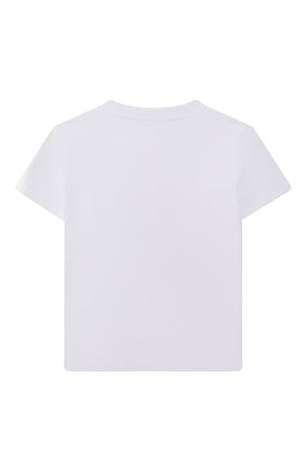 Детская хлопковая футболка MONCLER белого цвета, арт. G2-954-8C746-00-83092/12-14A | Фото 2 (Материал внешний: Хлопок; Рукава: Короткие; Ростовка одежда: 12 лет | 152 см, 16 лет | 164 см)